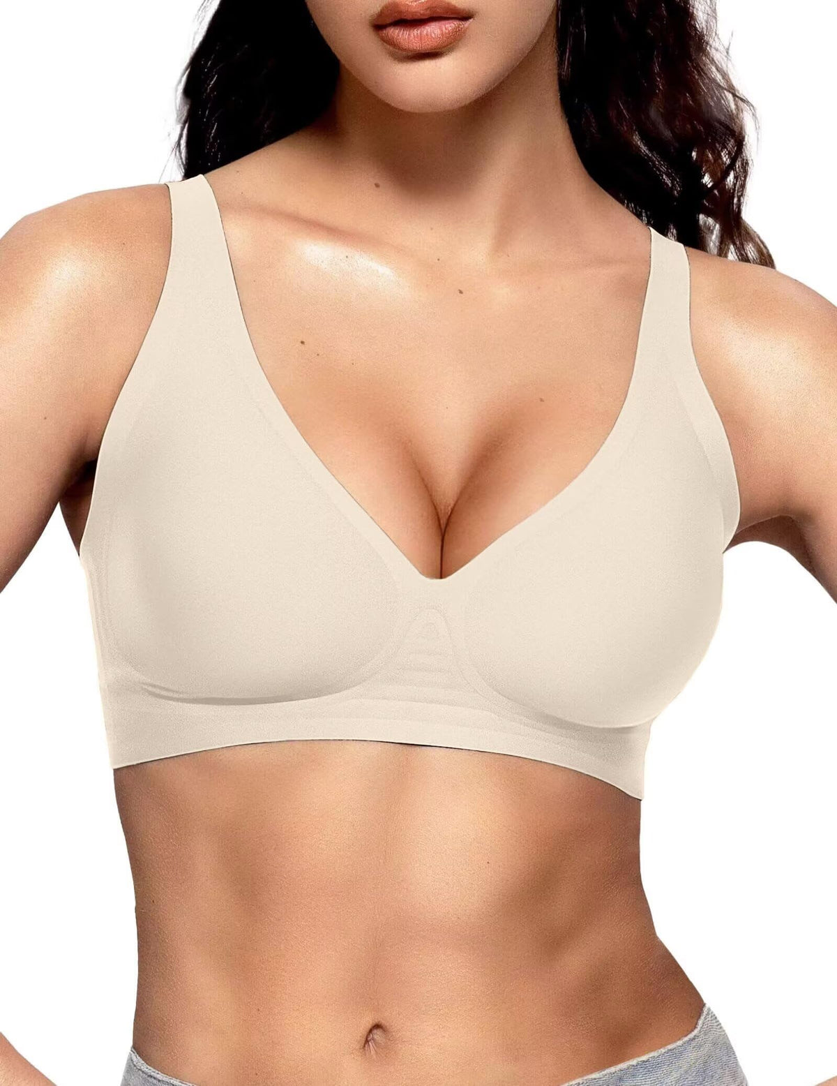 Vertvie Women’s Wireless Plunge Jelly Bra