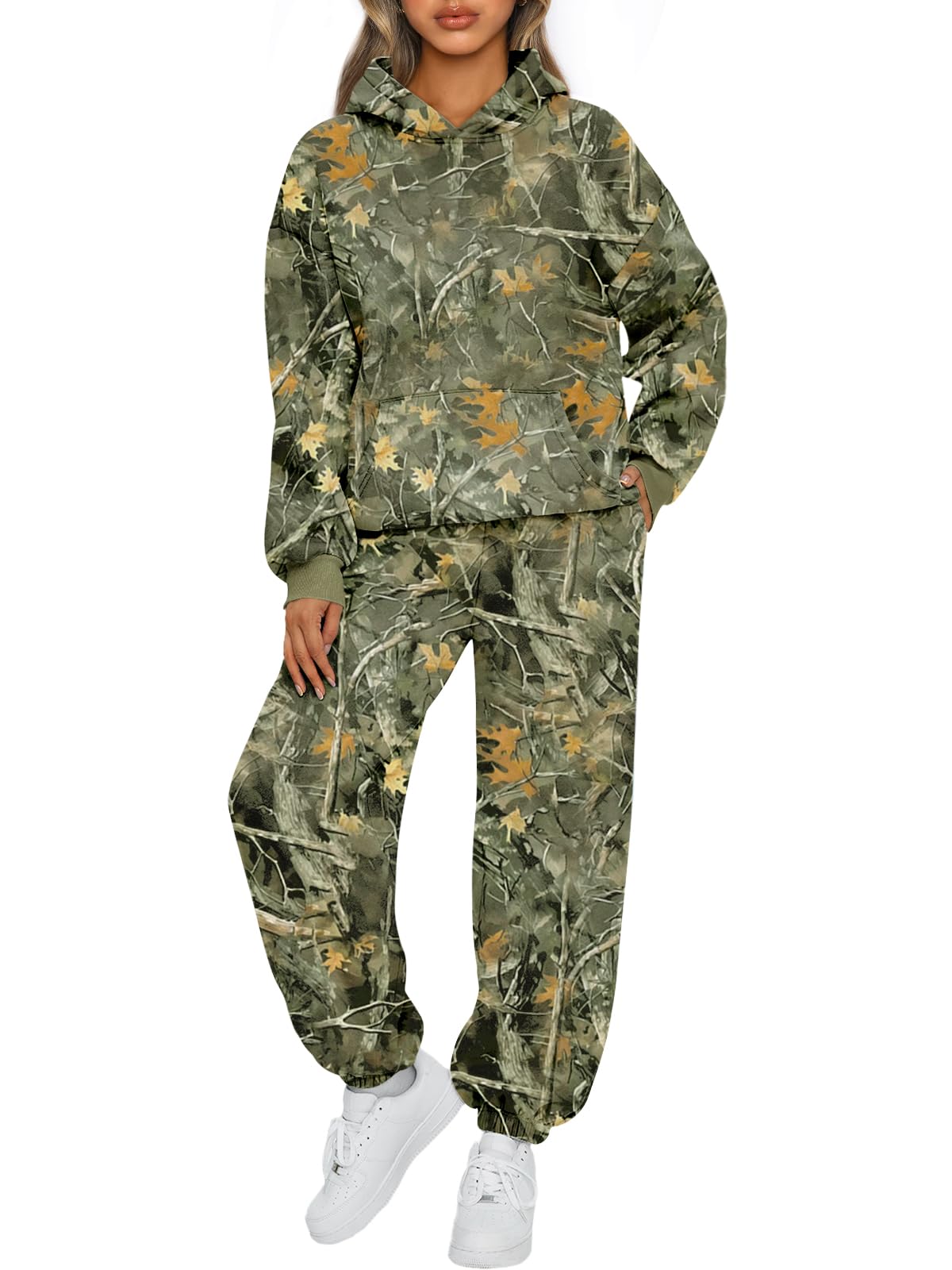 AUTOMET Women’s Oversized Fleece Hoodie & Joggers Set