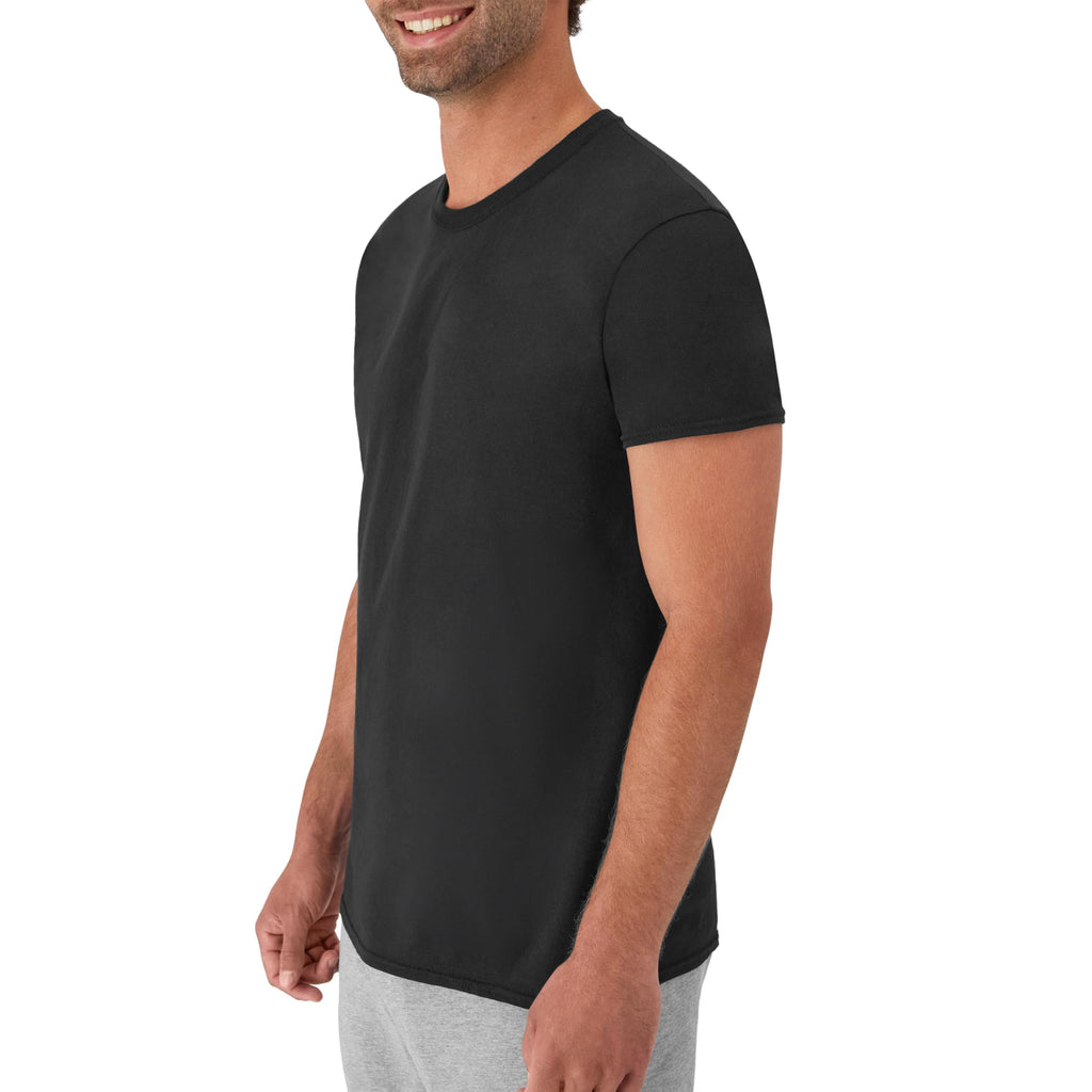 Hanes Men’s Stay-Tucked Cotton Crewneck Undershirts, Multipack