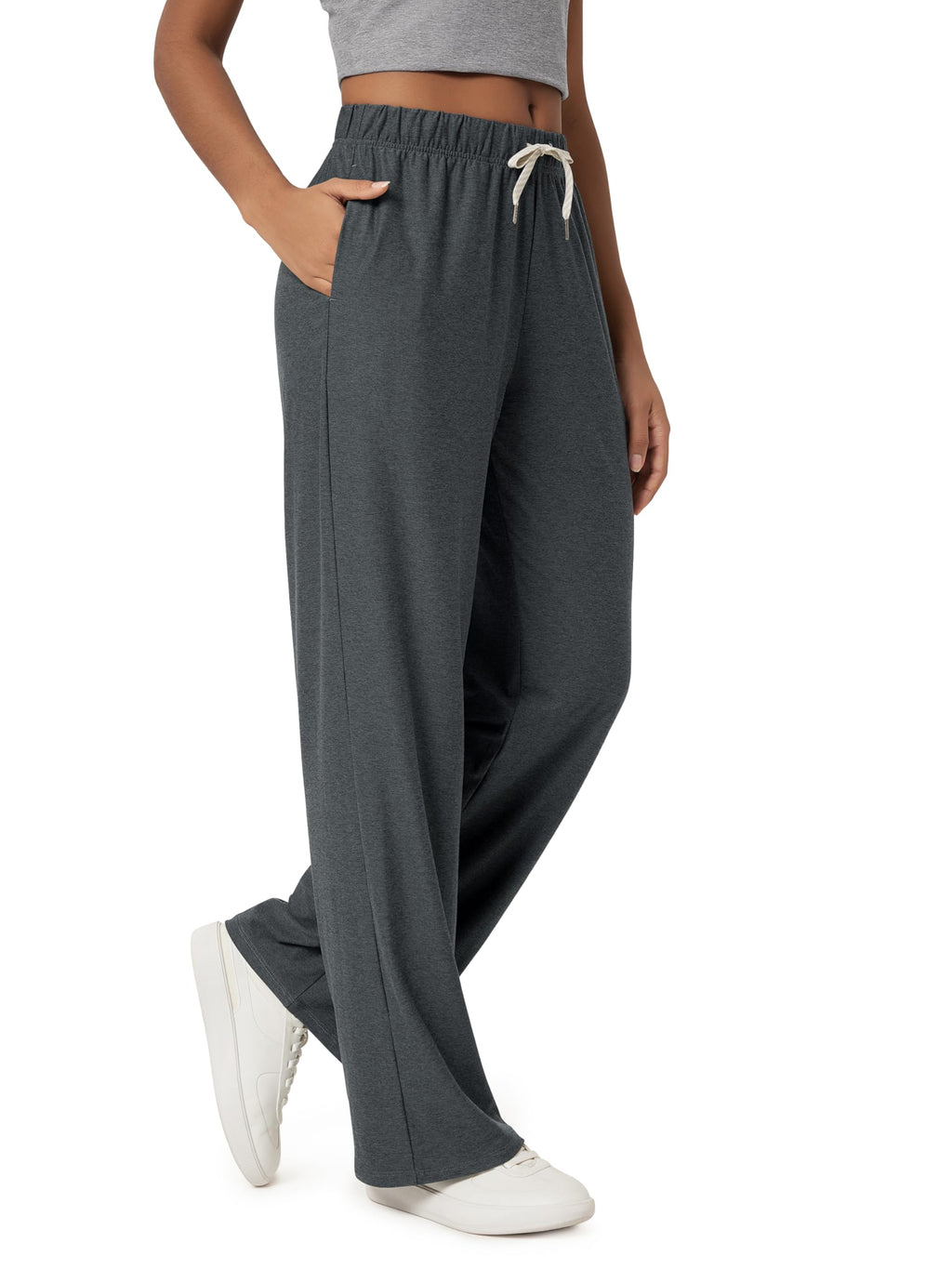 ODODOS Women’s Straight-Leg Lounge Pants with Pockets