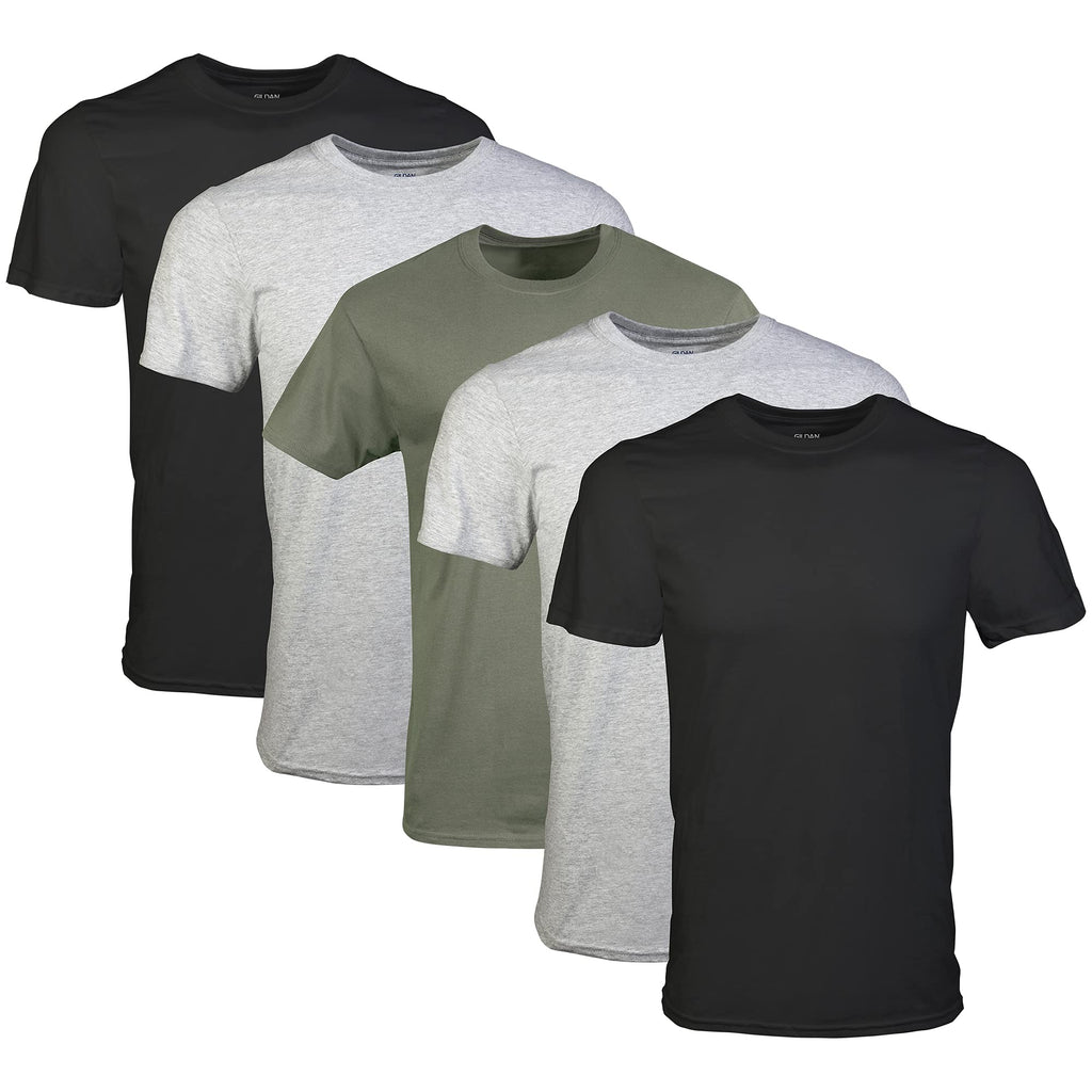 Gildan Men’s Cotton Crewneck T-Shirts, Multipack