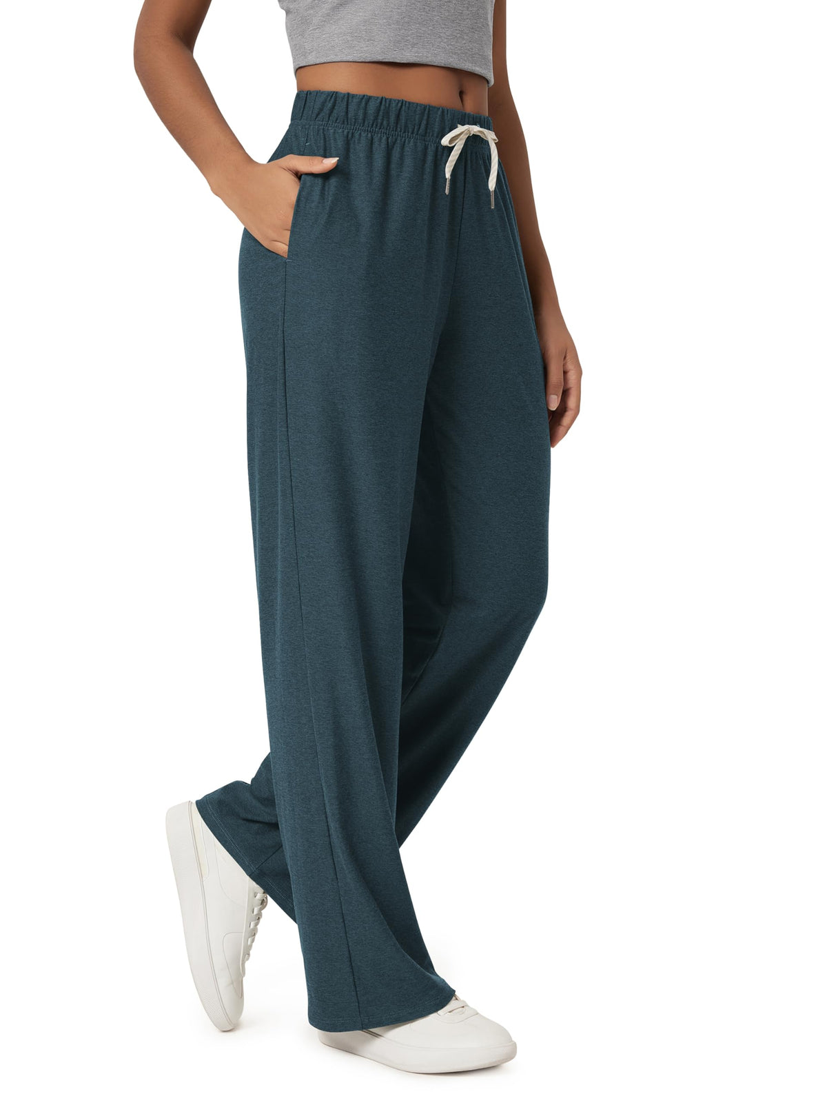 ODODOS Women’s Straight-Leg Lounge Pants with Pockets