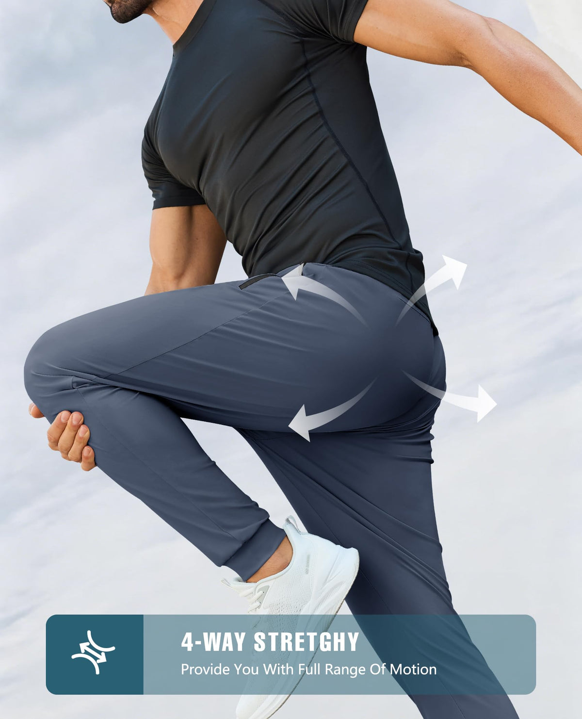 Men’s Lightweight Athletic Joggers with Zipper Pockets