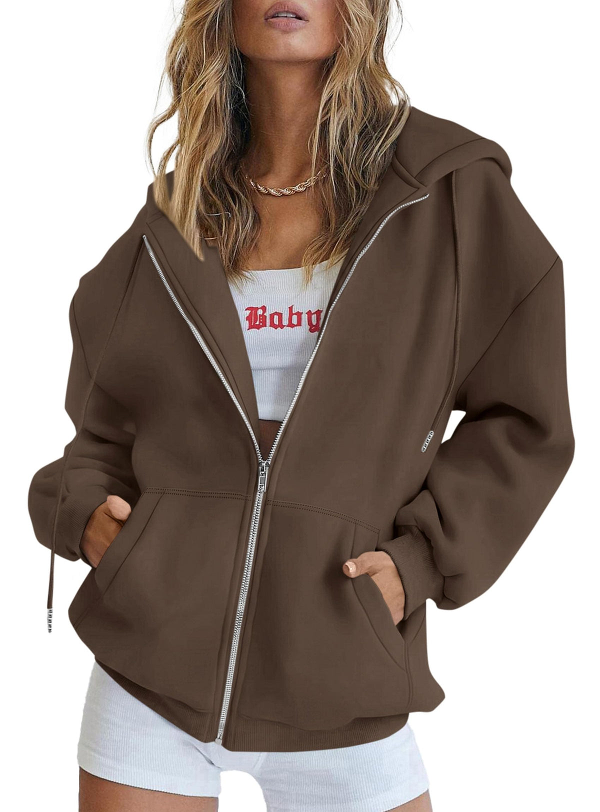 PRETTYGARDEN Women’s Fleece-Lined Zip-Up Hoodie