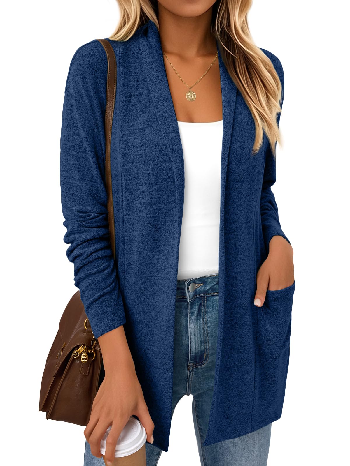 LILLUSORY Women’s Lightweight Cardigan with Pockets