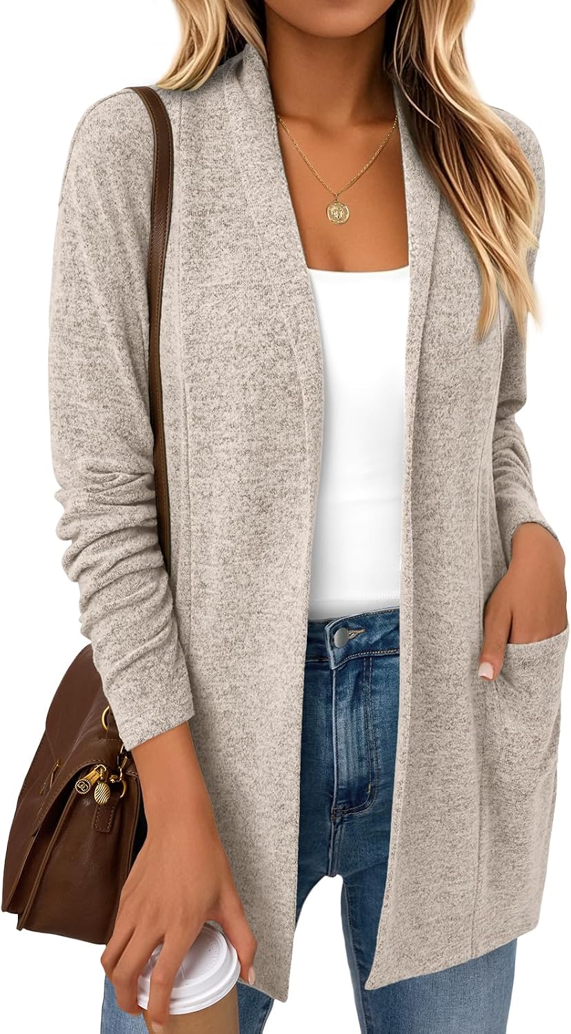 LILLUSORY Women’s Lightweight Cardigan with Pockets