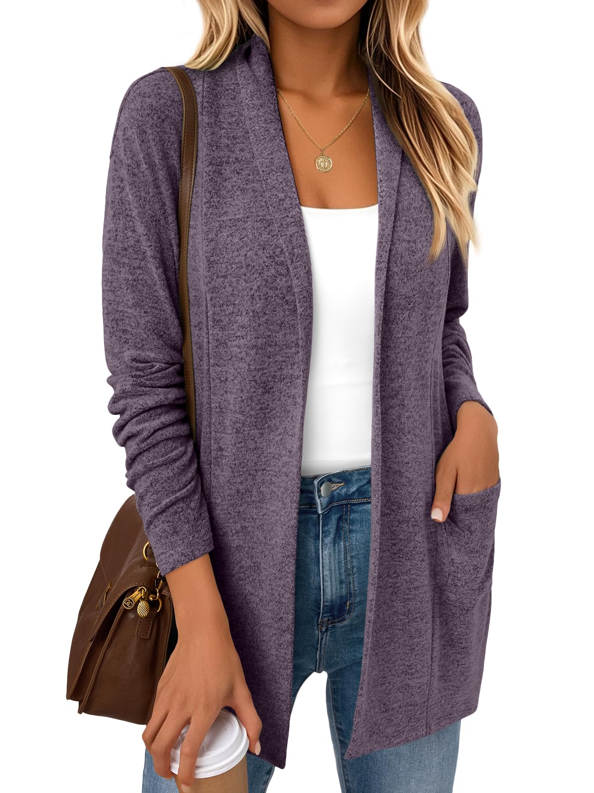 LILLUSORY Women’s Lightweight Cardigan with Pockets