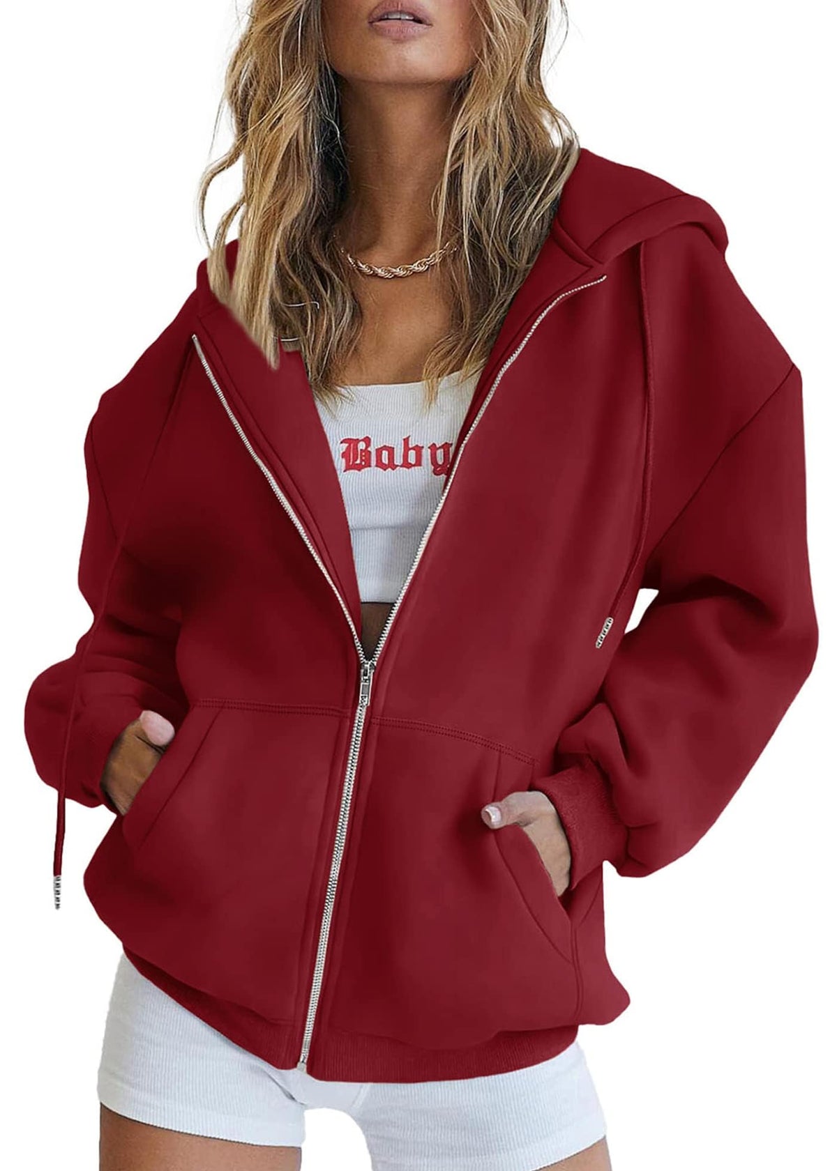 PRETTYGARDEN Women’s Fleece-Lined Zip-Up Hoodie