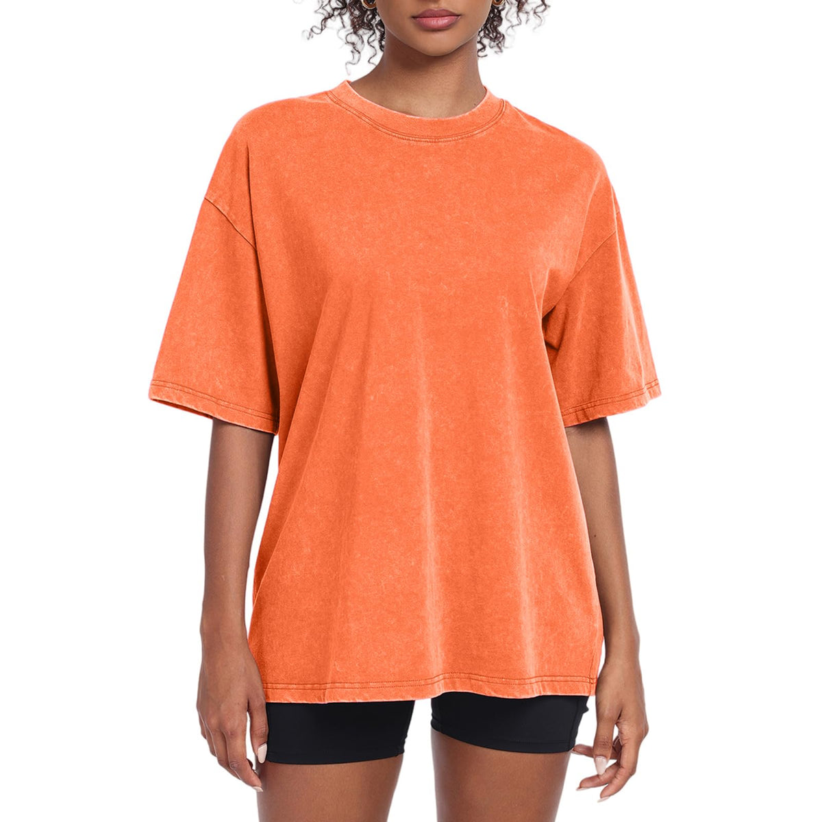 Women’s Oversized Vintage-Wash Cotton Tee