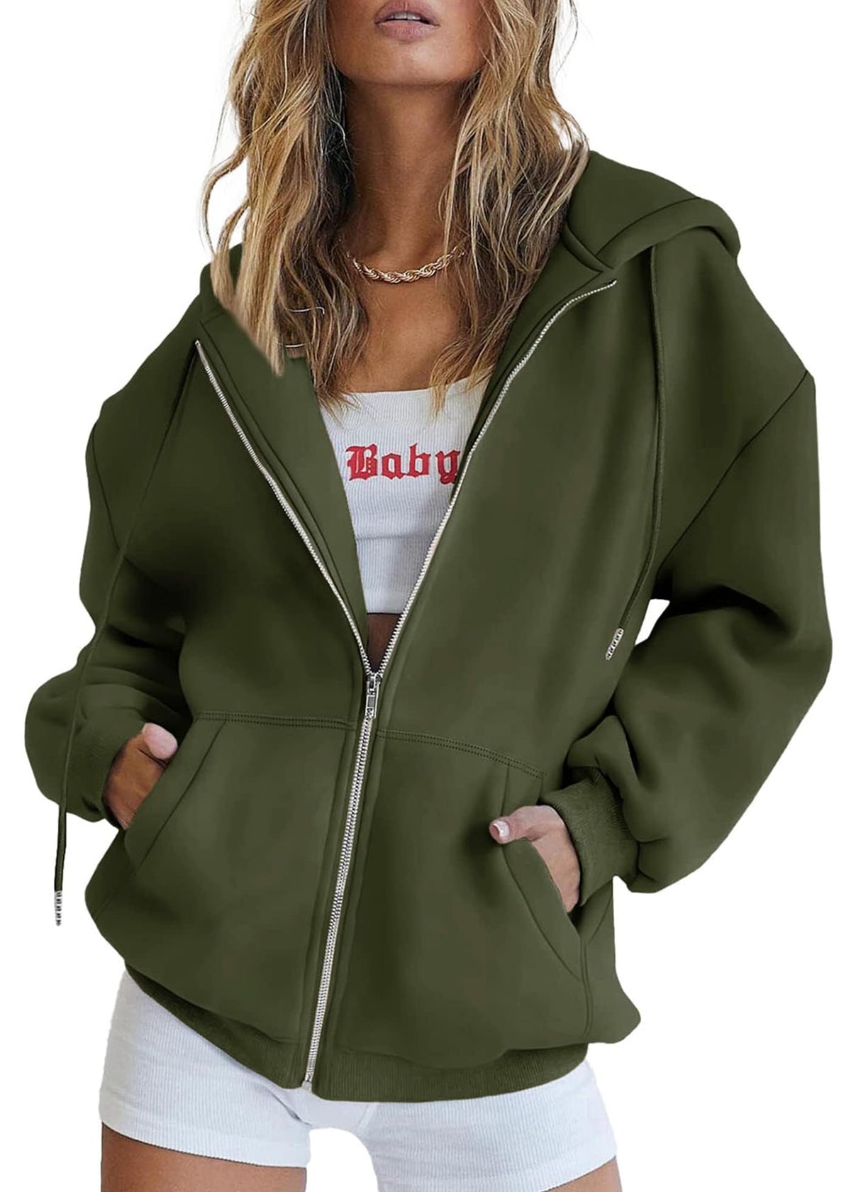 PRETTYGARDEN Women’s Fleece-Lined Zip-Up Hoodie