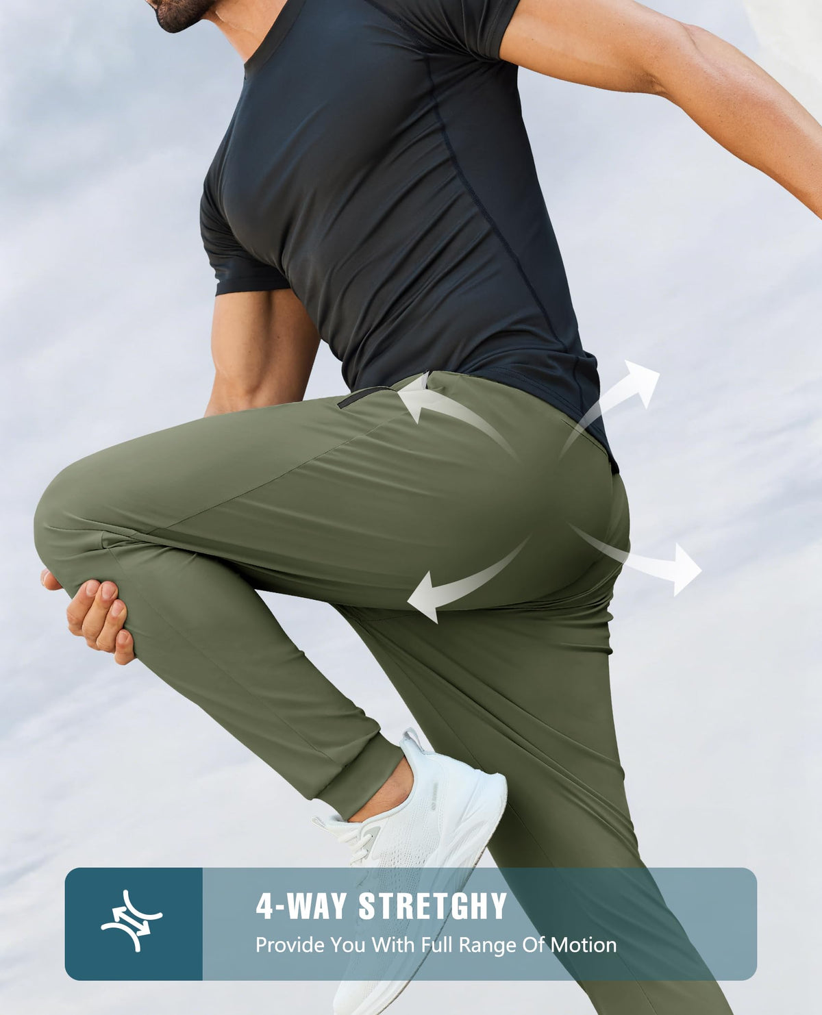 Men’s Lightweight Athletic Joggers with Zipper Pockets