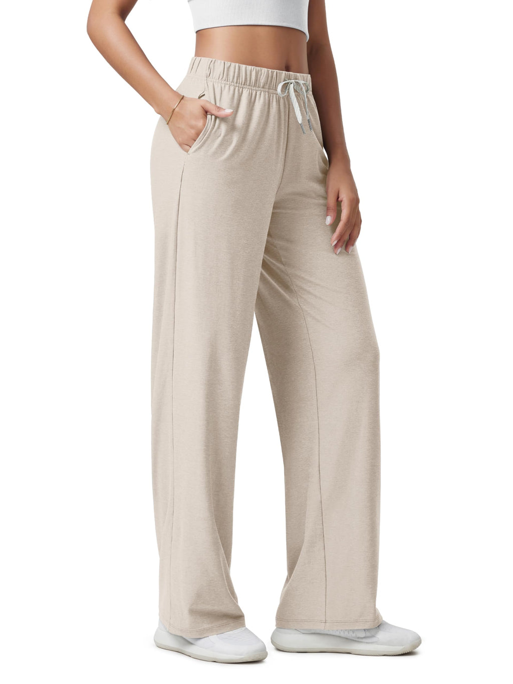 ODODOS Women’s Straight-Leg Lounge Pants with Pockets
