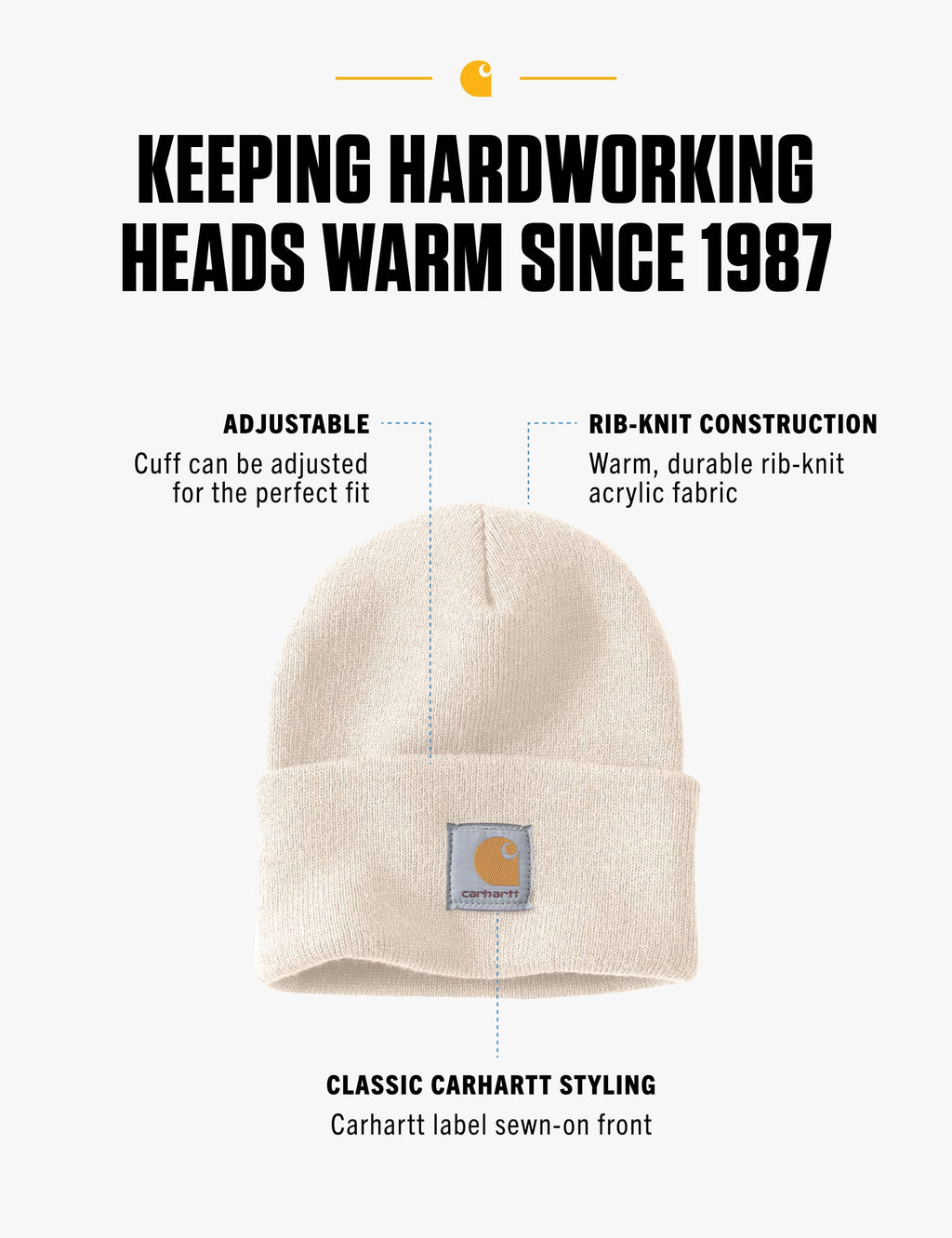 Carhartt Men’s A18 Rib-Knit Cuffed Beanie