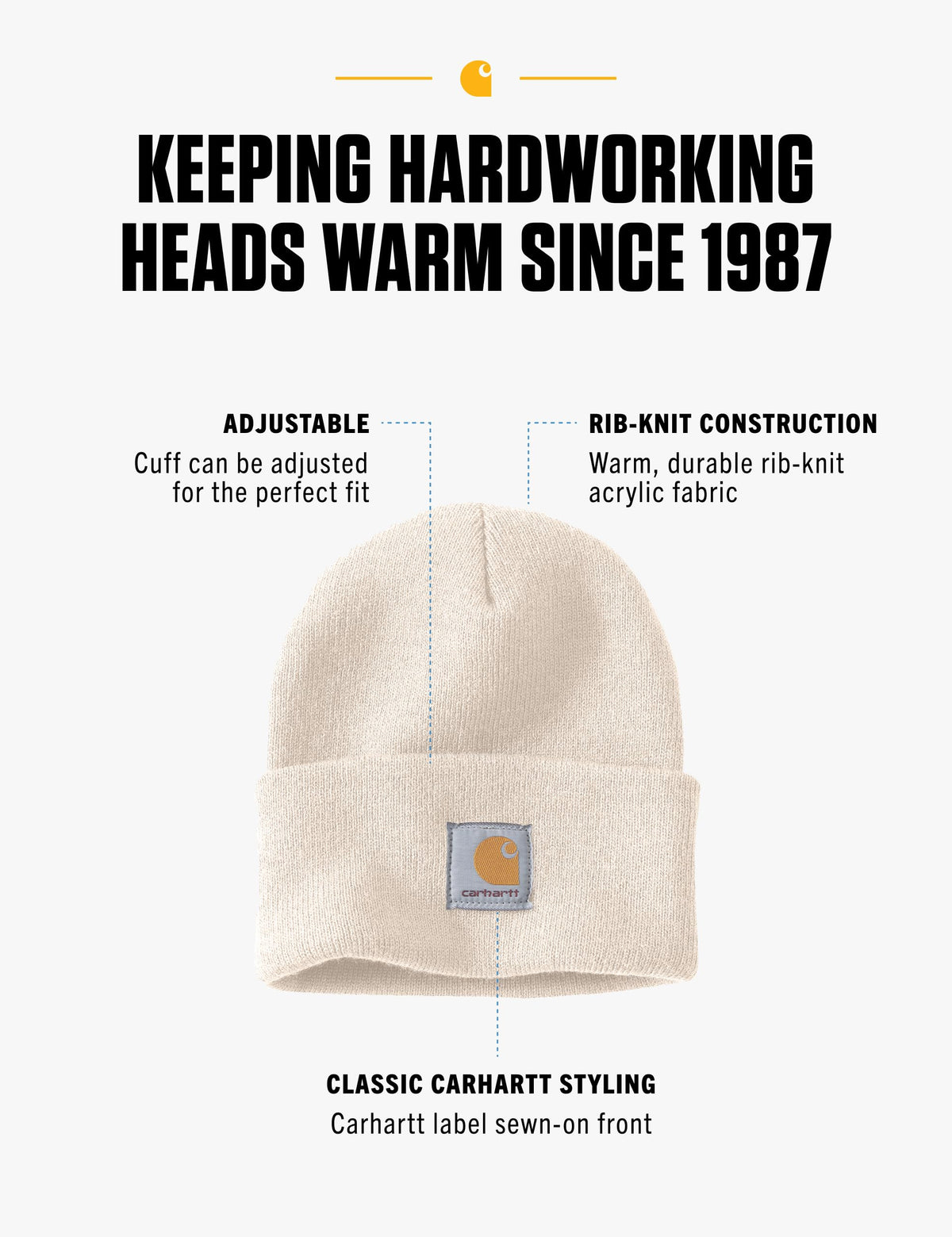 Carhartt Men’s A18 Rib-Knit Cuffed Beanie