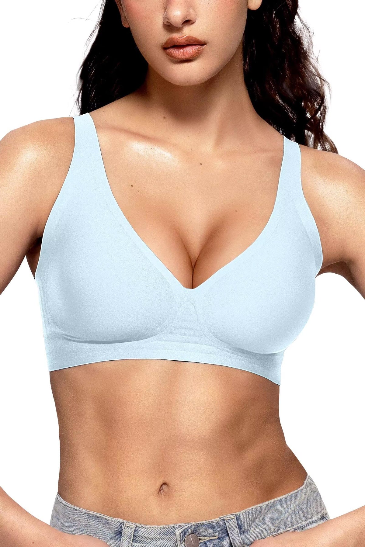 Vertvie Women’s Wireless Plunge Jelly Bra