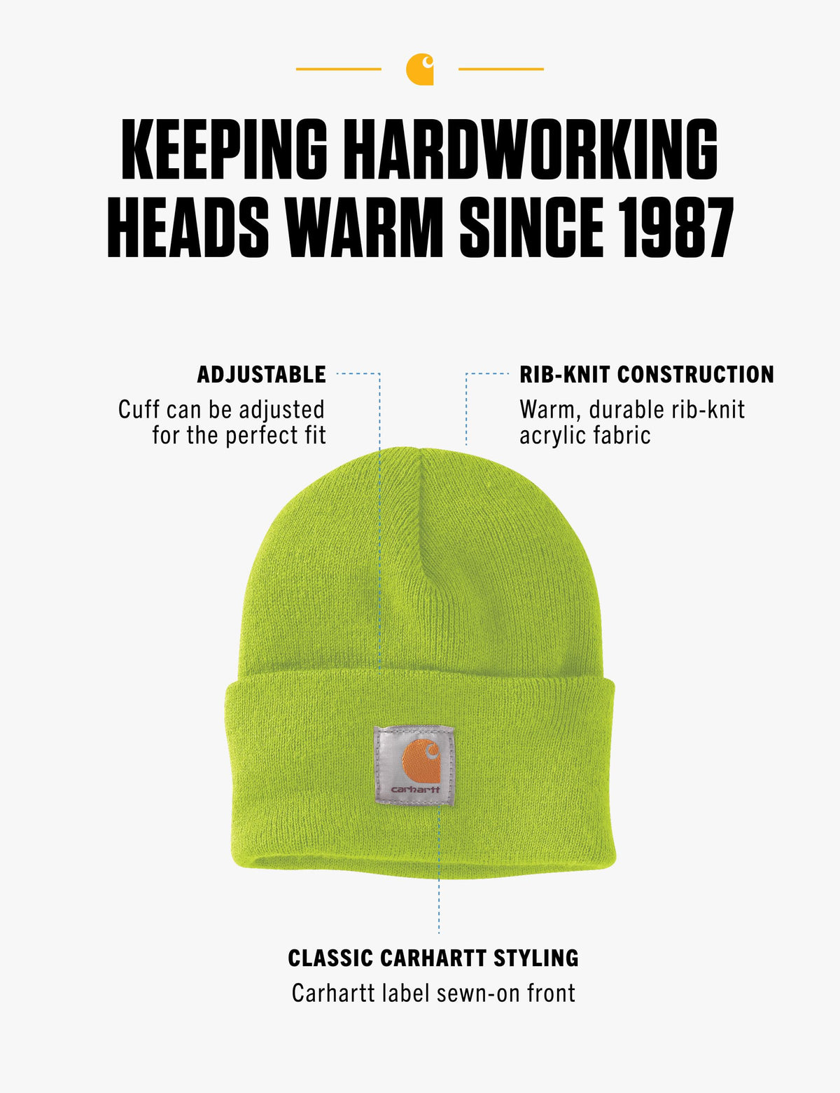 Carhartt Men’s A18 Rib-Knit Cuffed Beanie