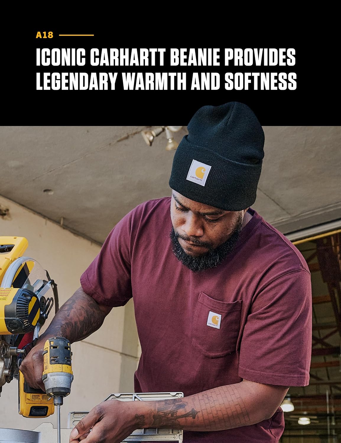 Carhartt Men’s A18 Rib-Knit Cuffed Beanie