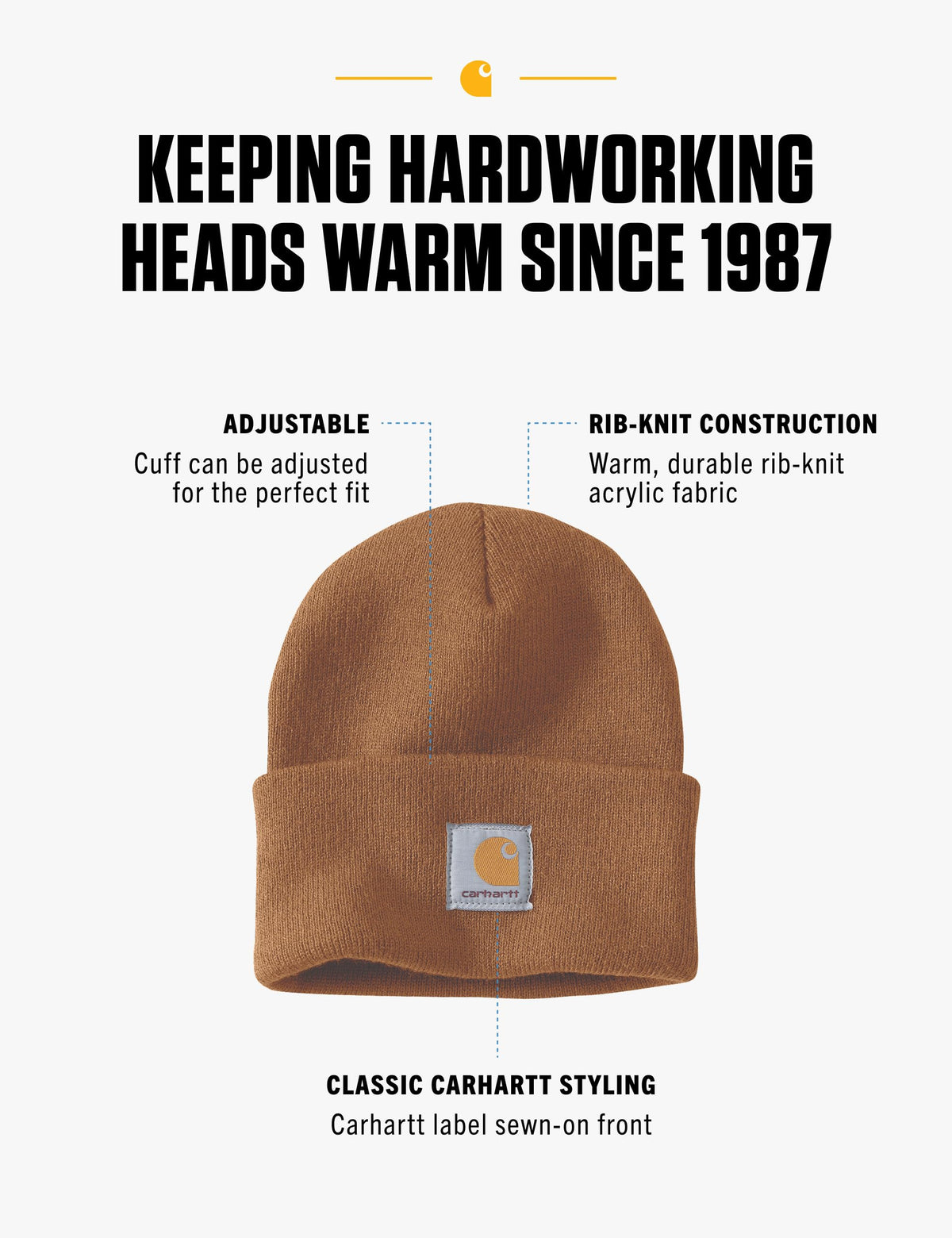 Carhartt Men’s A18 Rib-Knit Cuffed Beanie