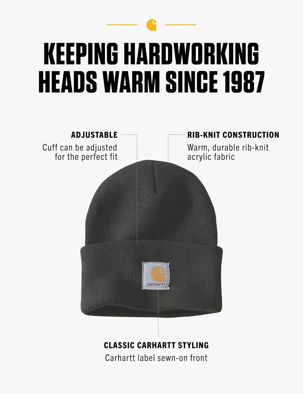 Carhartt Men’s A18 Rib-Knit Cuffed Beanie