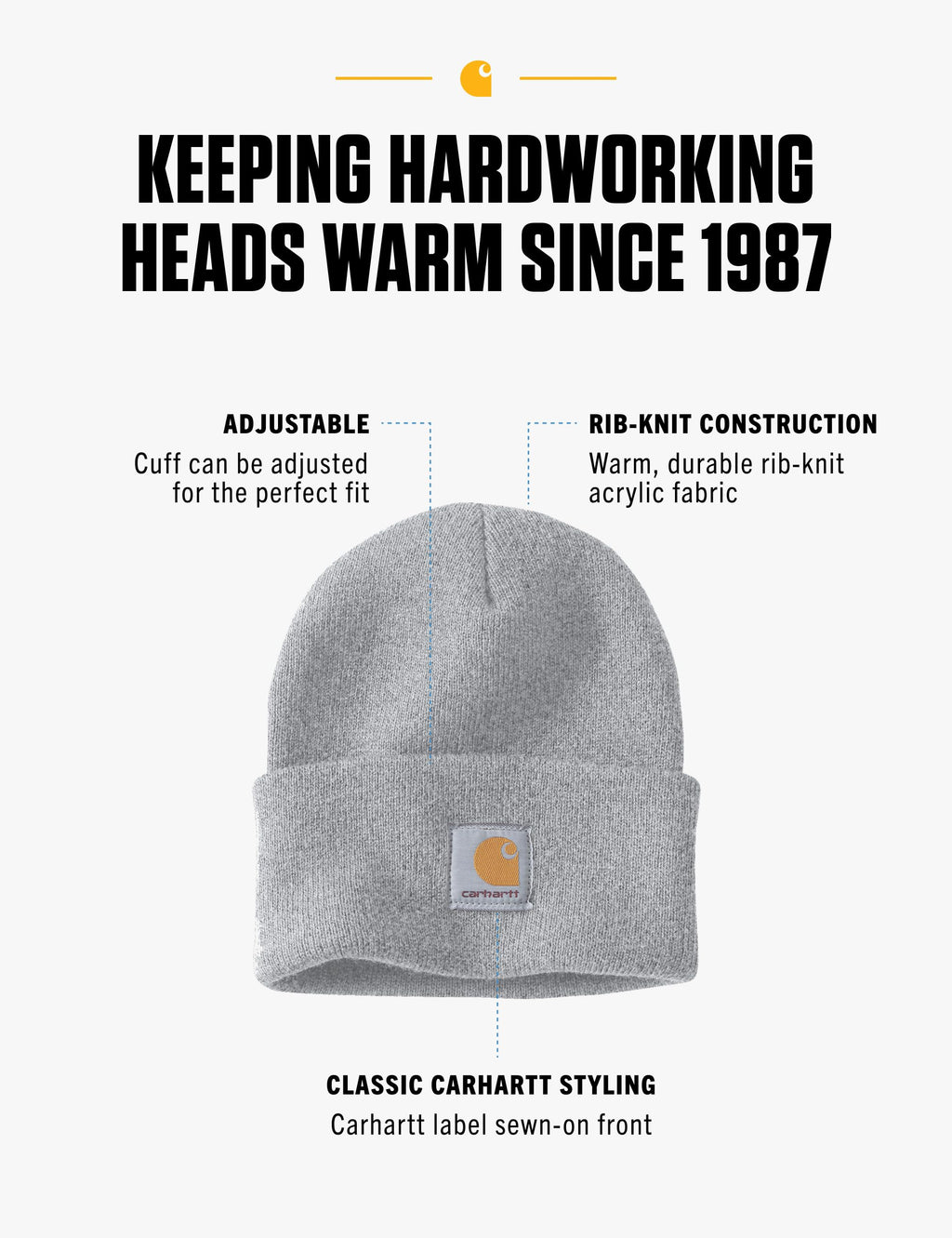 Carhartt Men’s A18 Rib-Knit Cuffed Beanie