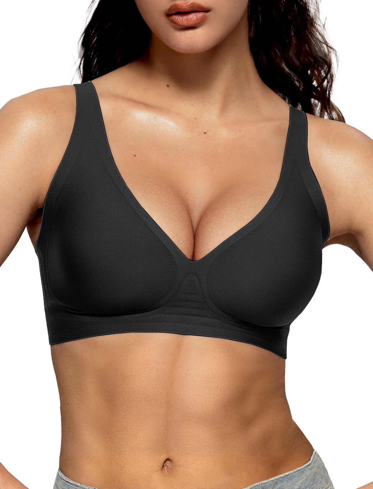 Vertvie Women’s Wireless Plunge Jelly Bra