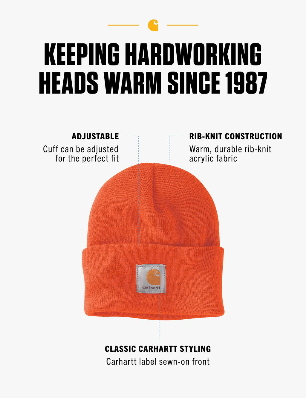 Carhartt Men’s A18 Rib-Knit Cuffed Beanie