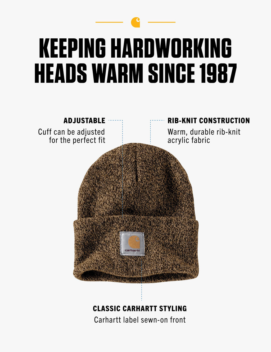 Carhartt Men’s A18 Rib-Knit Cuffed Beanie