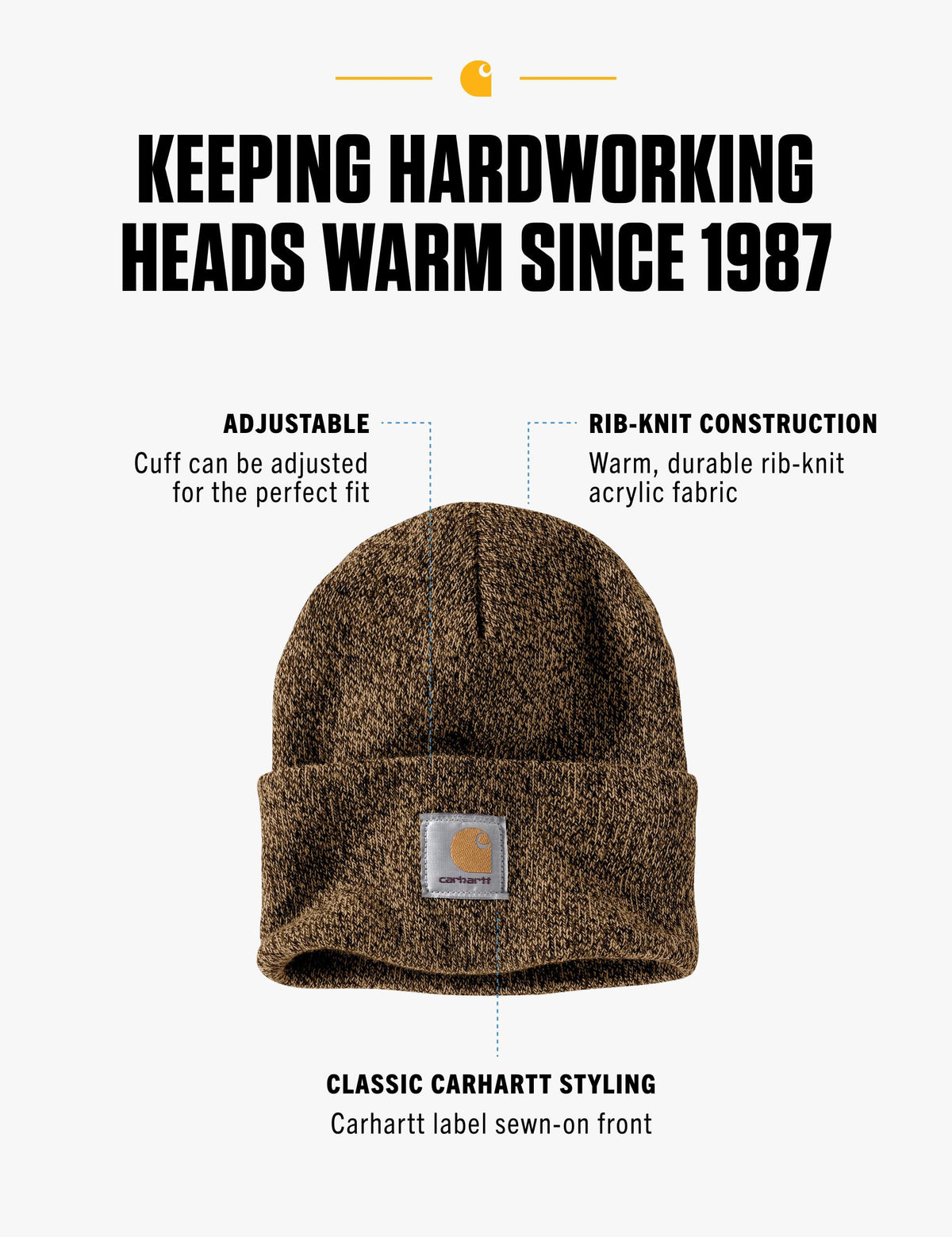 Carhartt Men’s A18 Rib-Knit Cuffed Beanie
