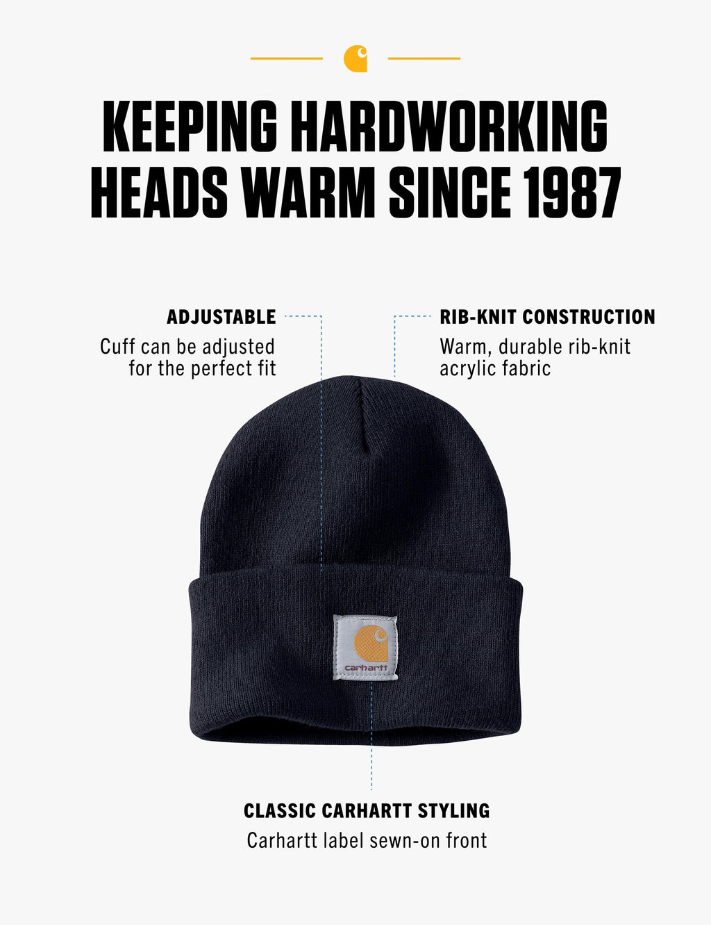 Carhartt Men’s A18 Rib-Knit Cuffed Beanie