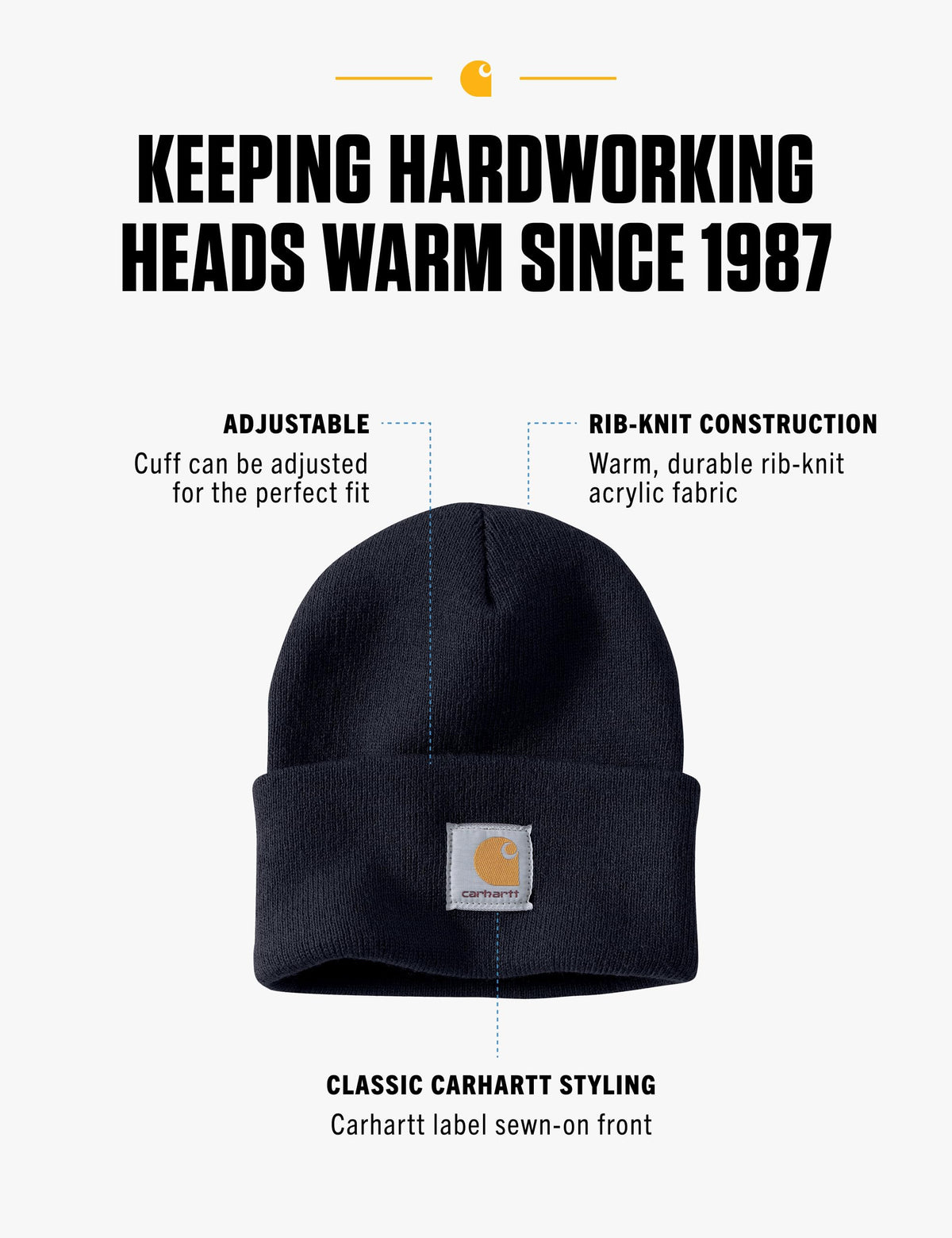 Carhartt Men’s A18 Rib-Knit Cuffed Beanie
