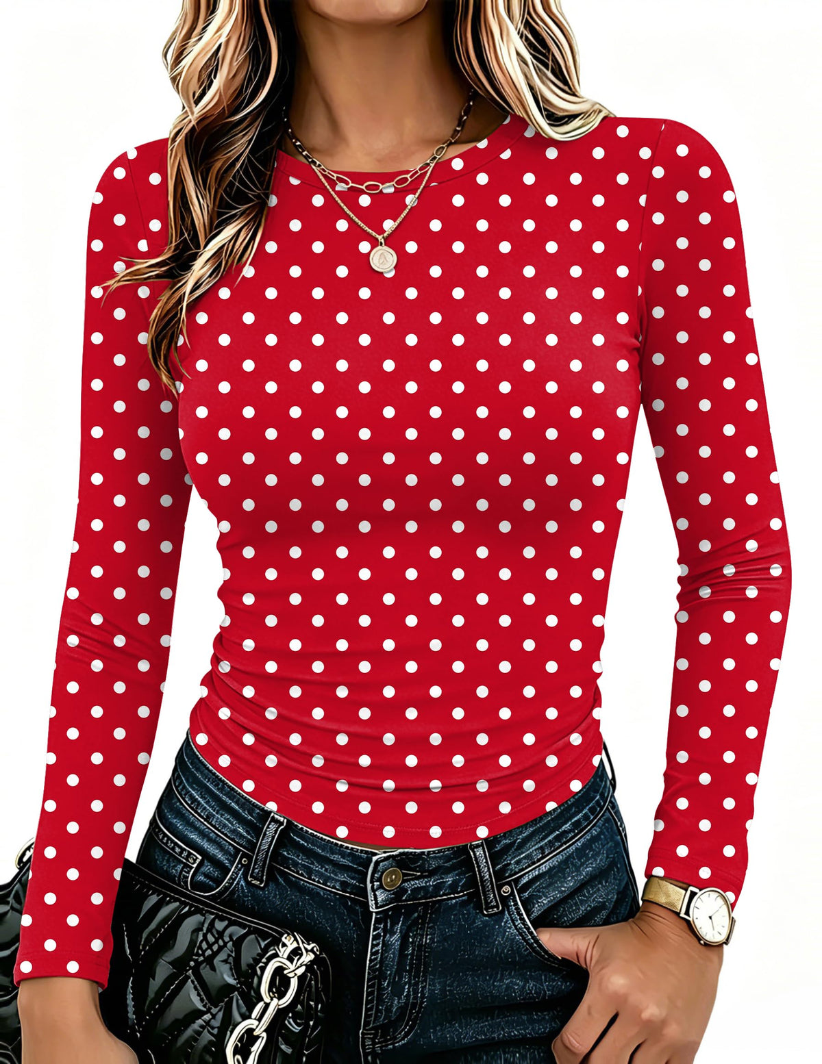 Zeagoo Women’s Slim Fit Long Sleeve Crewneck Top