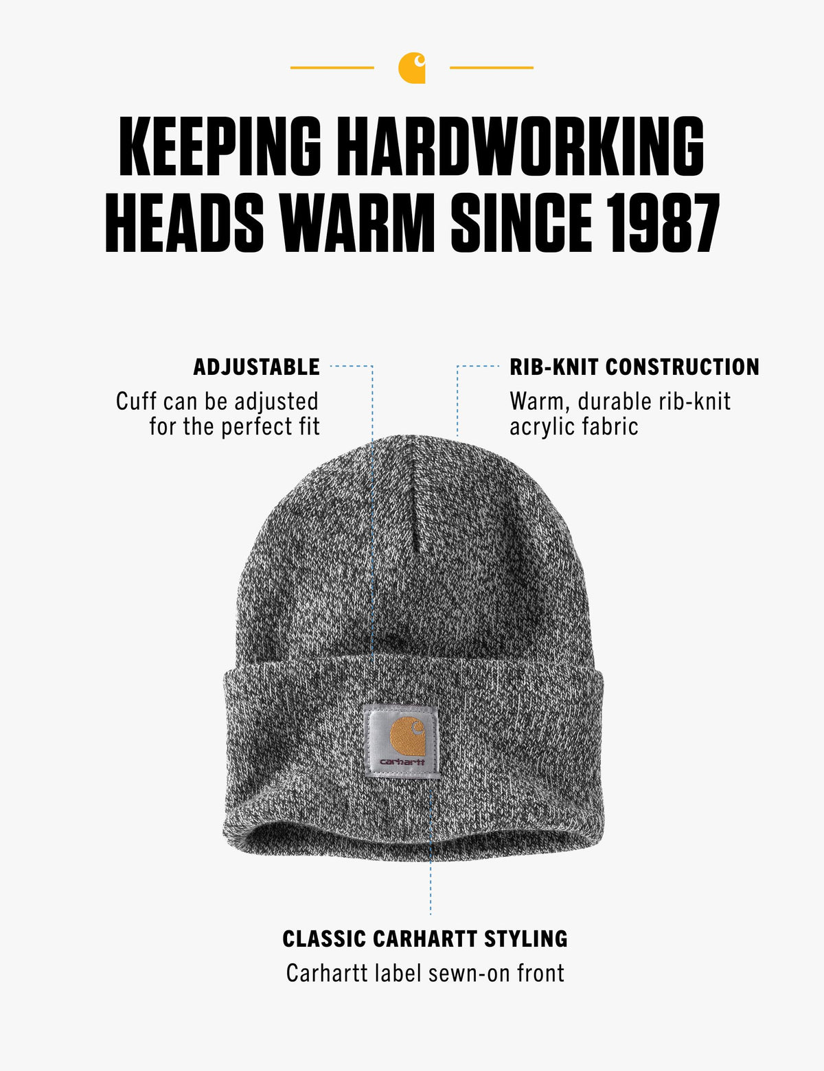 Carhartt Men’s A18 Rib-Knit Cuffed Beanie