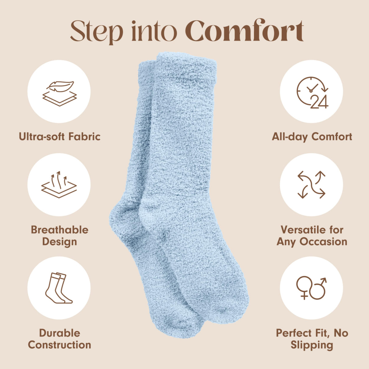 Unboxme Women’s Cozy Cloud Fuzzy Socks